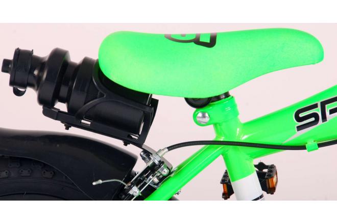 Volare Sportivo Kinderfahrrad - Jungen - 14 Zoll - Neongrün Schwarz - Zwei Handbremsen - 95% zusammengebaut