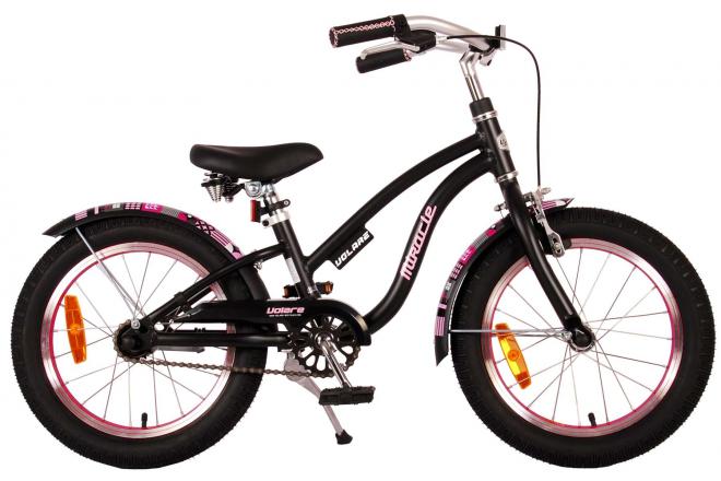 Volare Miracle Cruiser Kinderfahrrad - Mädchen - 16 Zoll - Mattschwarz - Prime Collection