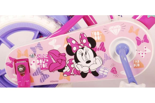 Disney Minnie Cutest Ever! Kinderfahrrad - Mädchen - 10 Zoll - Pink / Weiß / Lila