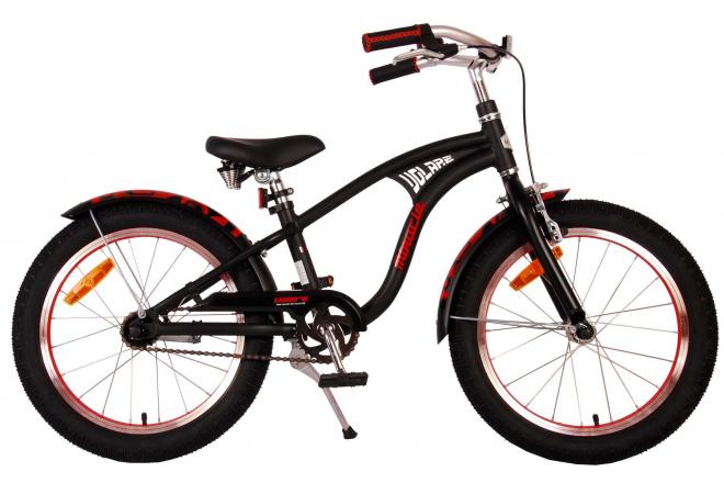 Volare Miracle Cruiser Kinderfahrrad - Jungen - 18 Zoll - Mattschwarz - Prime Collection