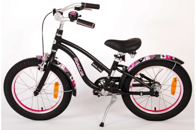 Volare Miracle Cruiser Kinderfahrrad - Mädchen - 16 Zoll - Mattschwarz - Prime Collection