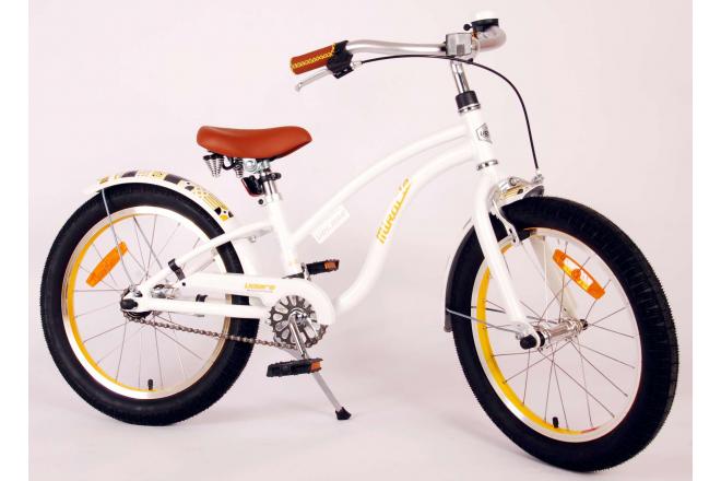 Volare Miracle Cruiser Kinderfahrrad - Mädchen - 18 Zoll - Weiß - Prime Collection