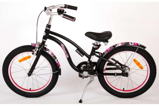 Volare Miracle Cruiser Kinderfahrrad - Mädchen - 18 Zoll - Mattschwarz - Prime Collection