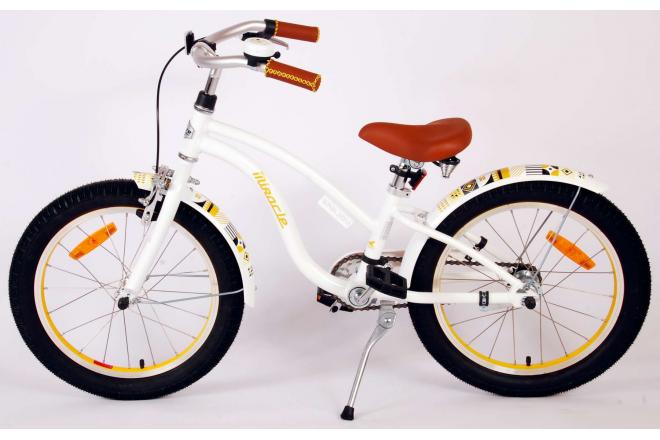 Volare Miracle Cruiser Kinderfahrrad - Mädchen - 18 Zoll - Weiß - Prime Collection