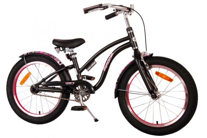 Volare Miracle Cruiser Kinderfahrrad - Mädchen - 18 Zoll - Mattschwarz - Prime Collection