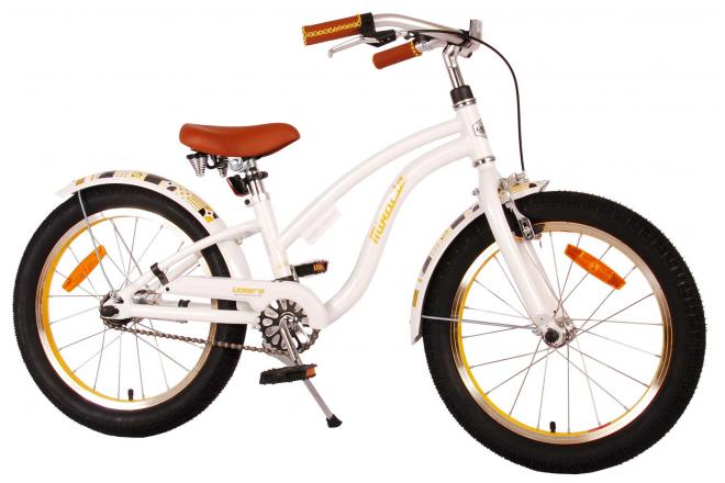 Volare Miracle Cruiser Kinderfahrrad - Mädchen - 18 Zoll - Weiß - Prime Collection