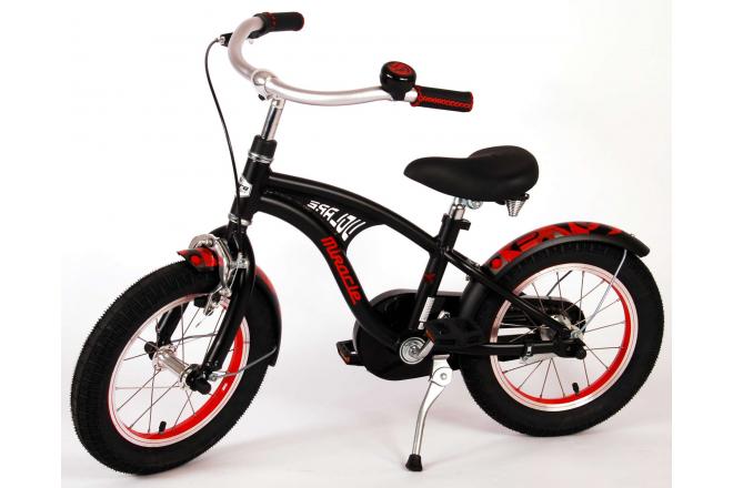 Volare Miracle Cruiser Kinderfahrrad - Jungen - 14 Zoll - Mattschwarz - Prime Collection