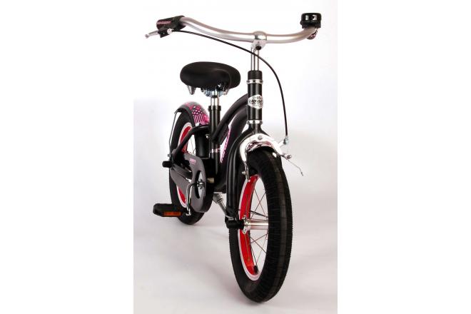 Volare Miracle Cruiser Kinderfahrrad - Mädchen - 14 Zoll - Mattschwarz - Prime Collection