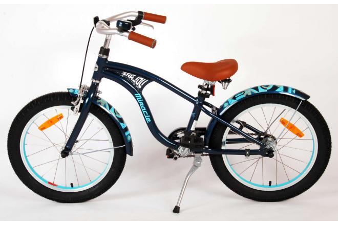 Volare Miracle Cruiser Kinderfahrrad - Jungen - 18 Zoll - Blau Matt - Prime Collection