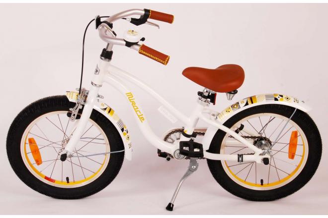 Volare Miracle Cruiser Kinderfahrrad - Mädchen - 16 Zoll - Weiß - Prime Collection