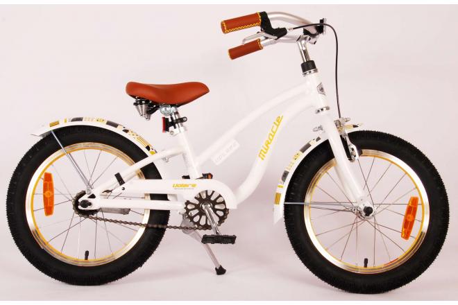 Volare Miracle Cruiser Kinderfahrrad - Mädchen - 16 Zoll - Weiß - Prime Collection