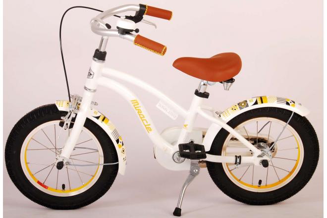 Volare Miracle Cruiser Kinderfahrrad - Mädchen - 14 Zoll - Weiß - Prime Collection