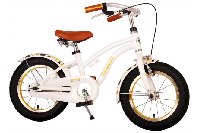 Volare Miracle Cruiser Kinderfahrrad - Mädchen - 14 Zoll - Weiß - Prime Collection