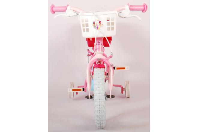 Disney Princess Kinderfahrrad - Mädchen - 12 Zoll - Rosa - Puppensitz - Zwei Handbremsen