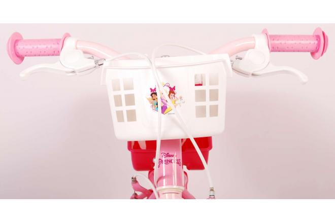 Disney Princess Kinderfahrrad - Mädchen - 12 Zoll - Rosa - Puppensitz - Zwei Handbremsen