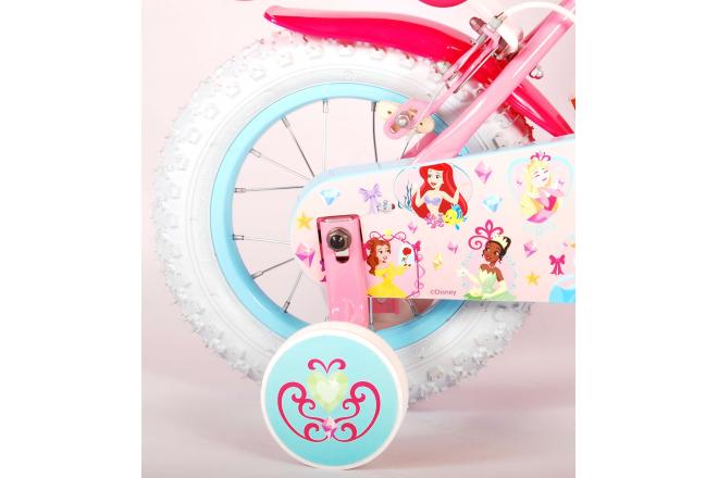 Disney Princess Kinderfahrrad - Mädchen - 12 Zoll - Rosa - Puppensitz - Zwei Handbremsen