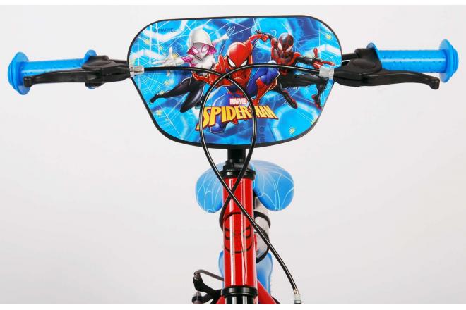 Spider-Man Kidsbike - Jungen - 14 Zoll - Rot Blau - Zwei Handbremsen