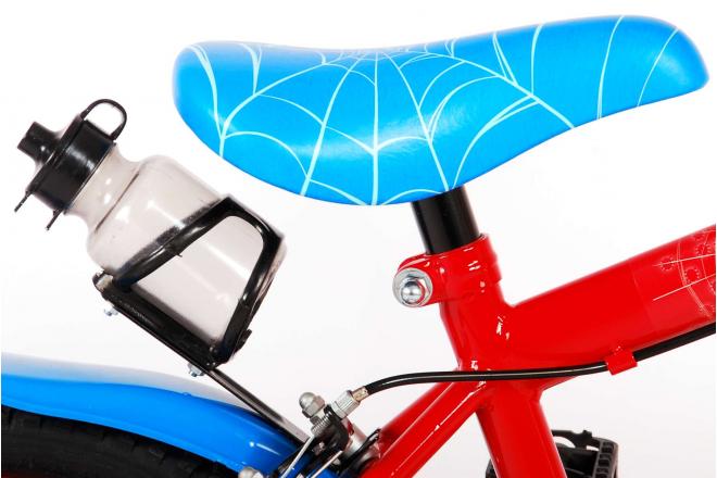 Spider-Man Kidsbike - Jungen - 14 Zoll - Rot Blau - Zwei Handbremsen
