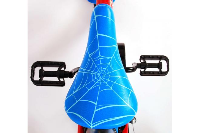 Spider-Man Kidsbike - Jungen - 14 Zoll - Rot Blau - Zwei Handbremsen