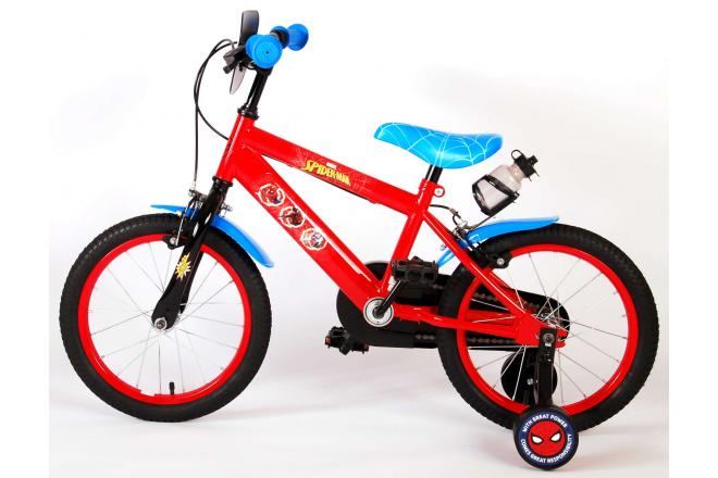 Ultimative Spider-Man Kidsbike - Jungen - 16 Zoll - blau rot - zwei Handbremsen