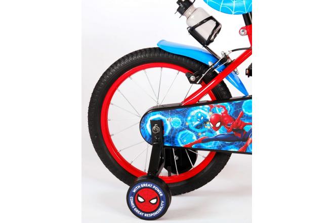 Ultimative Spider-Man Kidsbike - Jungen - 16 Zoll - blau rot - zwei Handbremsen
