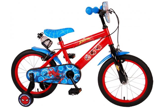 Ultimative Spider-Man Kidsbike - Jungen - 16 Zoll - blau rot - zwei Handbremsen