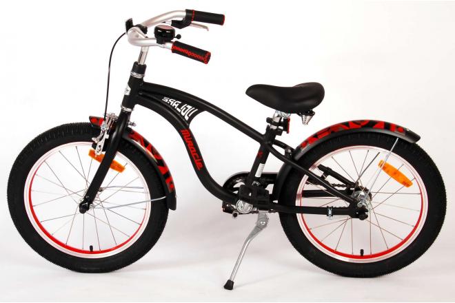 Volare Miracle Cruiser Kinderfahrrad - Jungen - 18 Zoll - Mattschwarz - Prime Collection