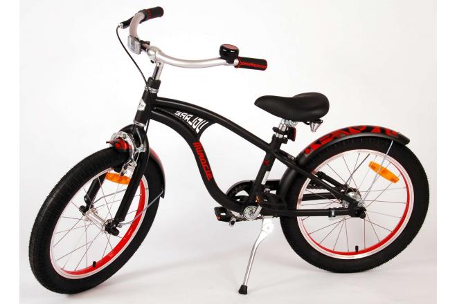 Volare Miracle Cruiser Kinderfahrrad - Jungen - 18 Zoll - Mattschwarz - Prime Collection