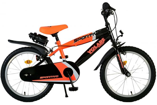 Volare Sportivo Kinderfahrrad - Jungen - 20 Zoll - Neon Orange Schwarz - Zwei Handbremsen [CLONE]