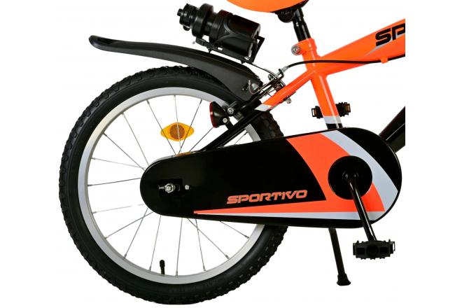 Volare Sportivo Kinderfahrrad - Jungen - 20 Zoll - Neon Orange Schwarz - Zwei Handbremsen [CLONE]