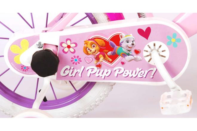 Paw Patrol Kinderfahrrad - Mädchen - 14 Zoll - Rosa - Zwei handbremsen