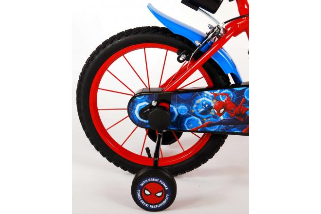 Ultimative Spider-Man Kidsbike - Jungen - 16 Zoll - blau rot - zwei Handbremsen