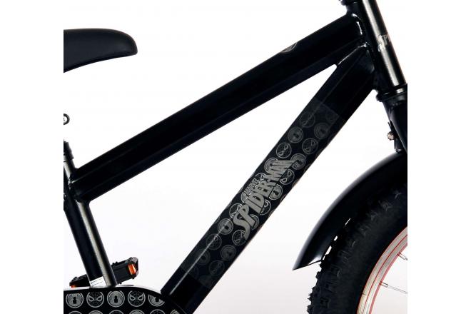 Spider-Man Kinderfahrrad - Jungen - 18 Zoll - Mattschwarz