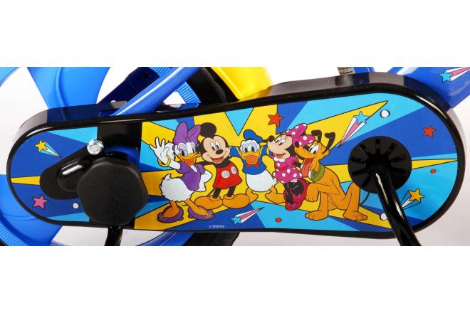 Disney Mickey Kinderfahrrad - Jungen und Mädchen - 12 Zoll - Rot Blau