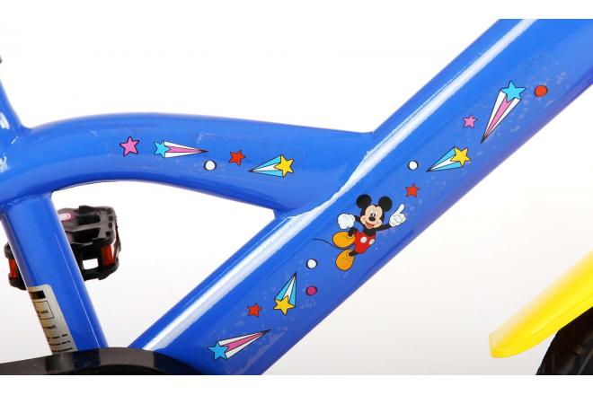 Disney Mickey Kinderfahrrad - Jungen und Mädchen - 12 Zoll - Rot Blau