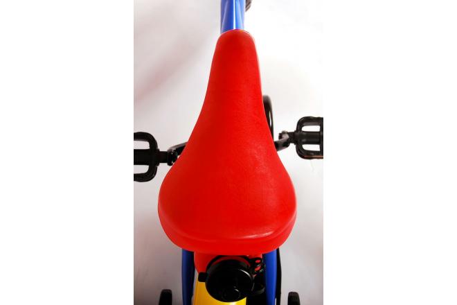 Disney Mickey Kinderfahrrad - Jungen und Mädchen - 12 Zoll - Rot Blau - Vorwärts- und Rückwärtspedalsystem