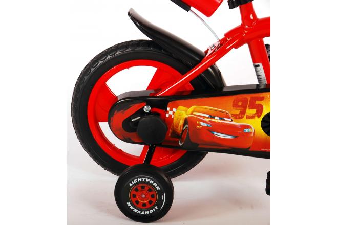 Disney Cars Kinderfahrrad - Jungen - 12 Zoll - Rot - Vorwärts- und Rückwärtspedalsystem