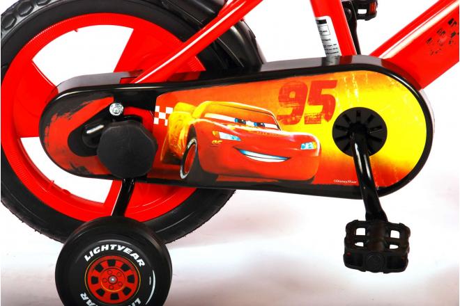 Disney Cars Kinderfahrrad - Jungen - 12 Zoll - Rot - Vorwärts- und Rückwärtspedalsystem