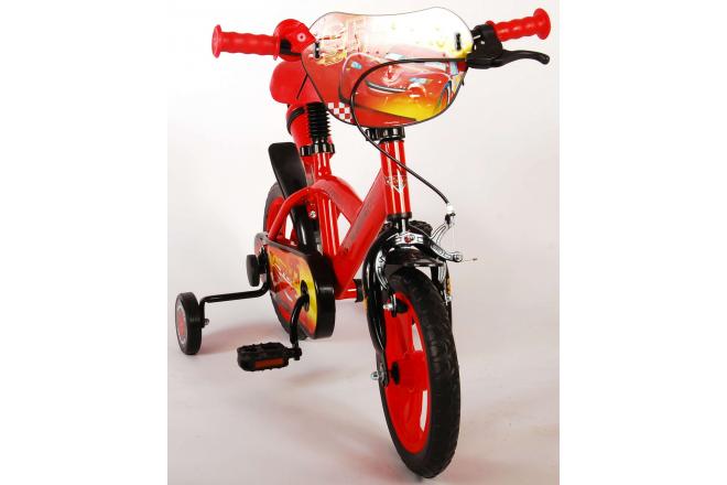 Disney Cars Kinderfahrrad - Jungen - 12 Zoll - Rot - Vorwärts- und Rückwärtspedalsystem