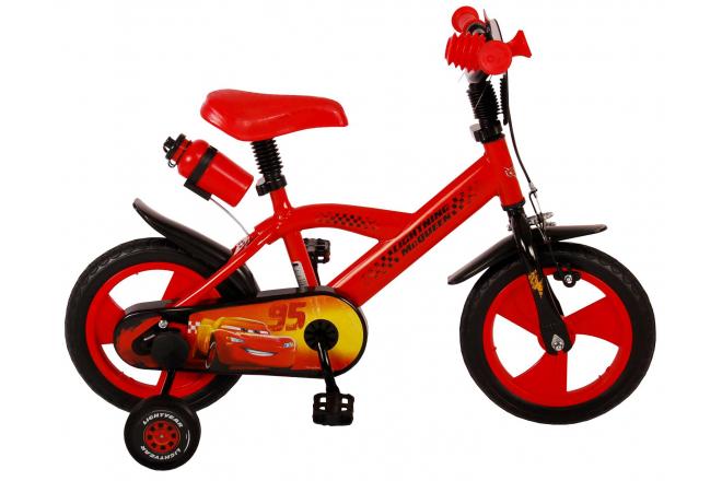 Disney Cars Kinderfahrrad - Jungen - 12 Zoll - Rot - Vorwärts- und Rückwärtspedalsystem