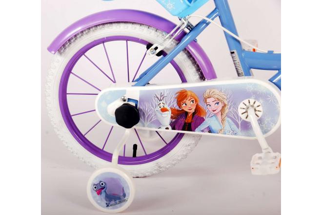 Disney Frozen Kinderfahrrad - Mädchen - 16 Zoll - Blau - Zwei Handbremsen