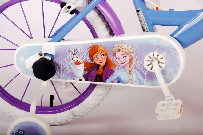 Disney Frozen Kinderfahrrad - Mädchen - 16 Zoll - Blau - Zwei Handbremsen