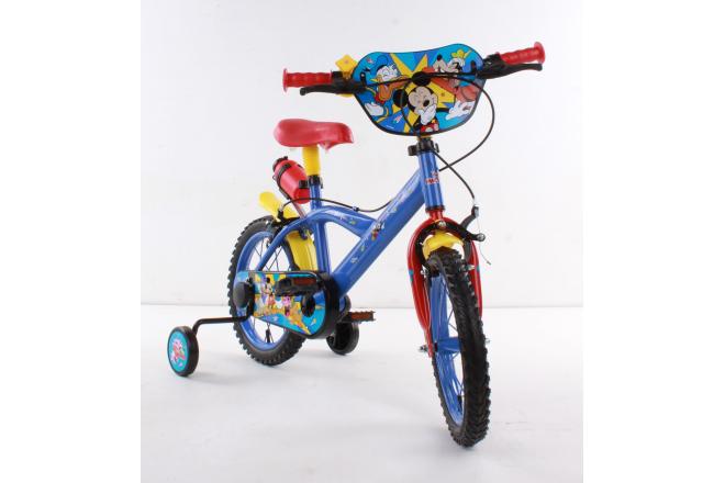 Disney Mickey Kidsbike - Jungen - 14 Zoll - Rot Blau - Zwei Handbremsen