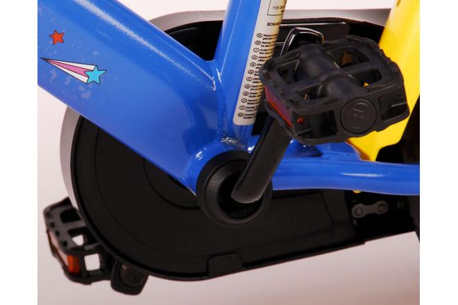 Disney Mickey Kinderfahrrad - Jungen und Mädchen - 12 Zoll - Rot Blau - Vorwärts- und Rückwärtspedalsystem