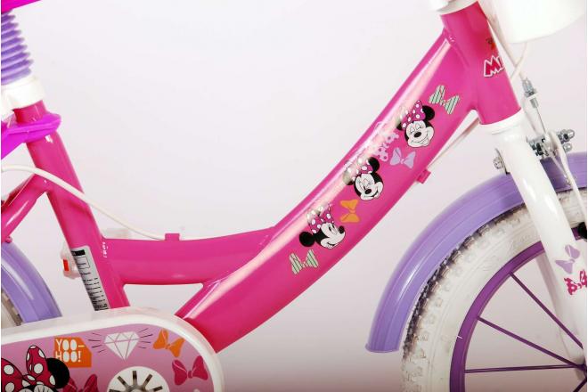 Disney Minnie Cutest Ever! - Kinderfahrrad - Mädchen - 14 Zoll - Rosa - Zwei Handbremsen