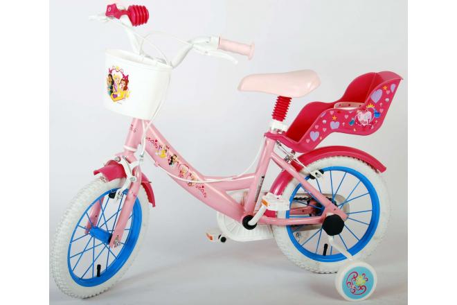 Disney Princess Kinderfahrrad - Mädchen - 14 Zoll - Rosa - Zwei Handbremsen
