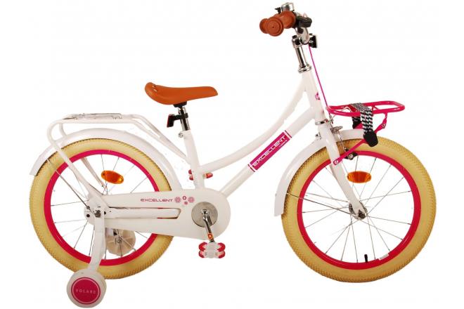 Volare Excellent Kinderfahrrad - Mädchen - 18 Zoll - Weiß - 95% montiert