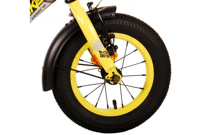 Volare Thombike Kinderfahrrad - Jungen - 12 Zoll - Schwarz Gelb