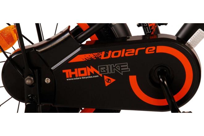 Volare Thombike Kinderfahrrad - Jungen - 14 Zoll - Schwarz Orange