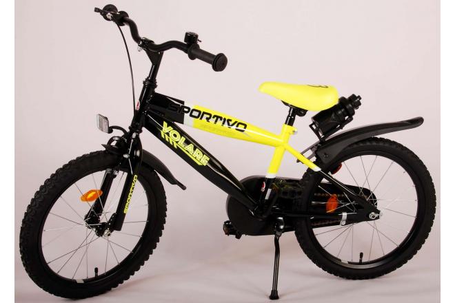 Volare Sportivo Kinderfahrrad - Jungen - 18 Zoll - Neongelb Schwarz